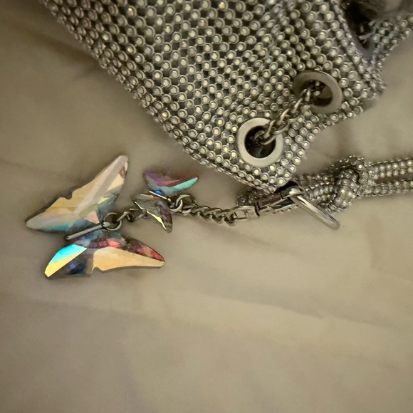 Aldo Silver Mini Bag with Chain Detail - Picture 2 of 6